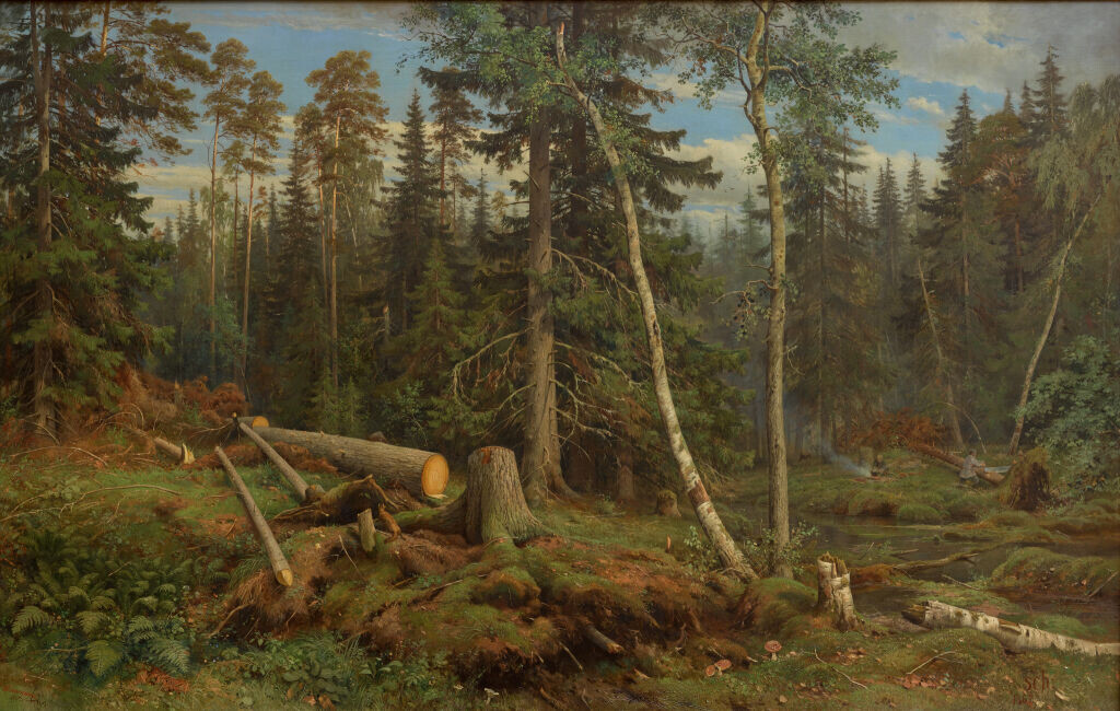 Иван Шишкин. Рубка леса. 1867. Холст, масло.
