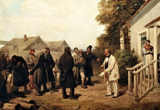 Пукирев «Сбор недоимок» Фото из открытого доступа