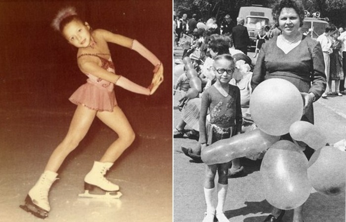 Елена Бережная в детстве с мамой.