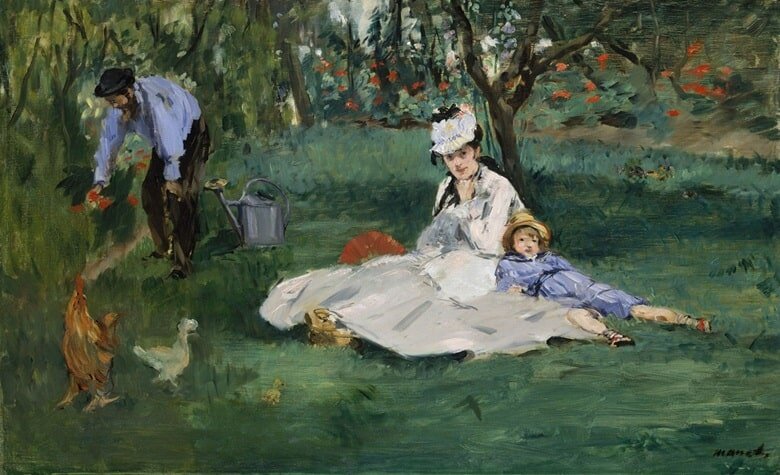 Edouard Manet, The Monet Family in Their Garden at Argenteuil, 1874. The Metropolitan Museum of Art, New York.  The Metropolitan Museum of Art / Art Resource / Scala, Florence