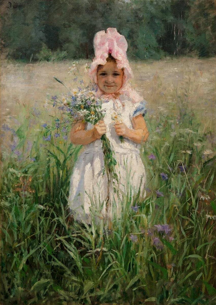 Эмилия Шанкс. «В цветах», не позднее 1901 года, частное собрание © Public domain